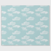 Blauer Himmel mit Wolken Geschenkpapier (Flach)