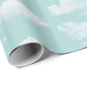 Blauer Himmel mit Wolken Geschenkpapier (Rolleneckpunkt)