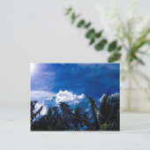 Blauer Himmel mit Wolken Postkarte (Stehend Vorderseite)
