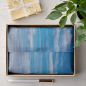 Blauer Himmel mit Wolken-Streifen Seidenpapier (Geschenk)