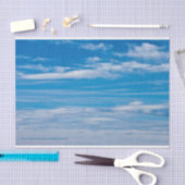 Blauer Himmel mit Wolken-Streifen Seidenpapier (Handwerk)