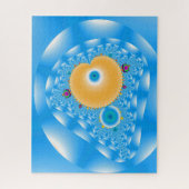 Blauer Himmel mit Wolken und Peach Puzzle (Vertikal)