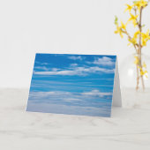 Blauer Himmel mit Wolkenkratzern Karte (Gelbe Blume)