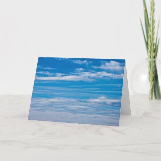 Blauer Himmel mit Wolkenkratzern Karte (Vorderseite)