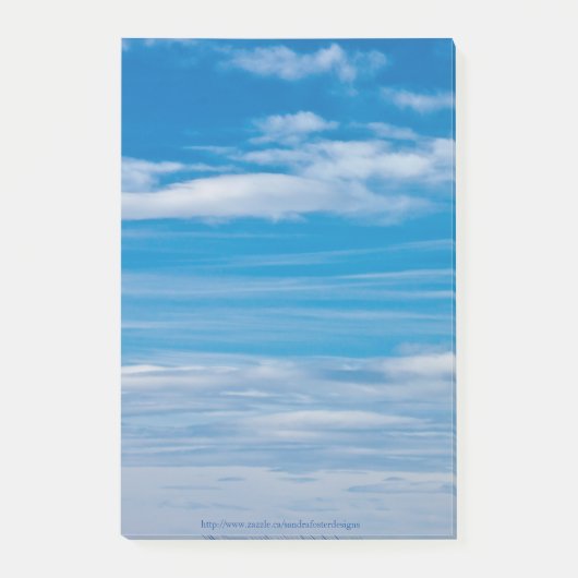 Blauer Himmel mit Wolkenkratzern Post-it Klebezettel (Vorderseite)