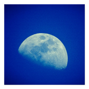 Blauer Himmel-Mond Poster