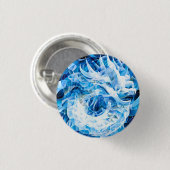 Blauer Himmel-Mosaik-Drache Button (Vorne & Hinten)