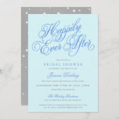 Blauer Himmel nach Einladungen mit Bridal Dusche (Vorne/Hinten)