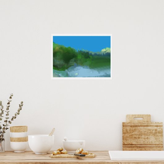 Blauer Himmel Poster (Küche)