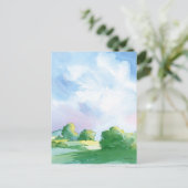 Blauer Himmel Postkarte (Stehend Vorderseite)