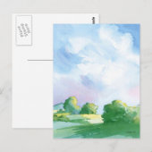 Blauer Himmel Postkarte (Vorne/Hinten)