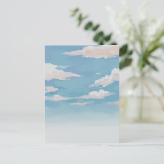 Blauer Himmel Postkarte (Stehend Vorderseite)