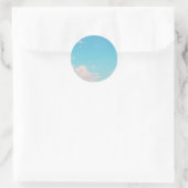 Blauer Himmel runder Aufkleber (Tasche)