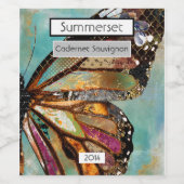 Blauer Himmel Schmetterlingsflaschenkennzeichnung Weinetikett (Einzelnes Label)