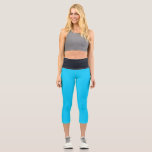 Blauer Himmel Schwarzer Waisted Yoga Capris<br><div class="desc">Seien Sie stilvoll mit Bright Blue Sky Black High Waisted Yoga Capris!</div>