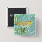 Blauer Himmel-Singvogel Button (Vorne & Hinten)