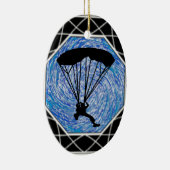 BLAUER HIMMEL SKYDIVING KERAMIK ORNAMENT (Rechts)