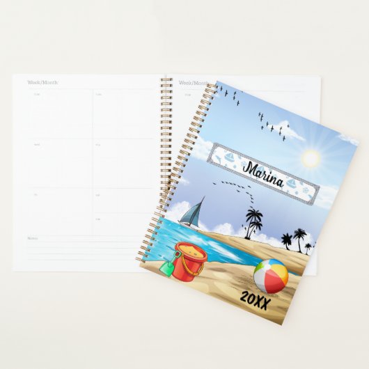 Blauer Himmel Sonniger tropischer Strand individue Planer (Anzeige)