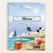 Blauer Himmel Sonniger tropischer Strand individue Planer (Vorderseite)