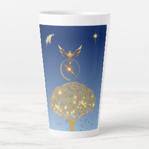 Blauer Himmel: Sterne, ein Vogel und sein goldener Milchtasse