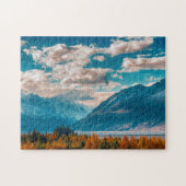 Blauer Himmel über Berge Jigsaw Puzzle (Horizontal)