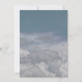 Blauer Himmel über der Wolkenkulturpartei Einladung (Rückseite)