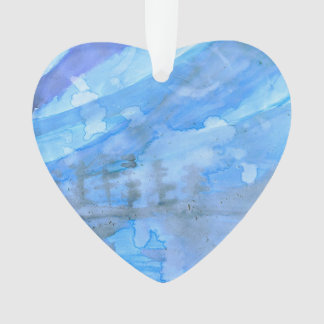 Blauer Himmel und Bäume Weihnachten 2020 Ornament
