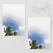 Blauer Himmel und Blank-Natur-Template elegant Mitteilungskarte (Vorne/Hinten)