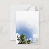 Blauer Himmel und Blank-Natur-Template elegant Mitteilungskarte (Rückseite)