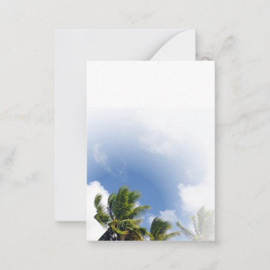 Blauer Himmel und Blank-Natur-Template elegant Mitteilungskarte (Vorderseite)