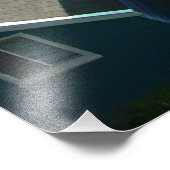 Blauer Himmel und englisches Foto am Meer (Ecke)