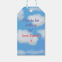 Blauer Himmel und flauschige Wolken Danke Geschenkanhänger