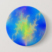 Blauer Himmel und goldgelbe Blitze Button (Vorderseite)