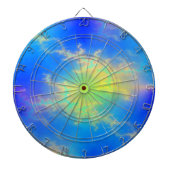 Blauer Himmel und goldgelbe Blitze Dartscheibe (vorne)