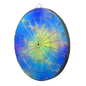 Blauer Himmel und goldgelbe Blitze Dartscheibe (Vorderseite rechts)