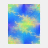 Blauer Himmel und goldgelbe Blitze Fleecedecke (Vorderseite)