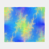 Blauer Himmel und goldgelbe Blitze Fleecedecke (Vorderseite (Horizontal))