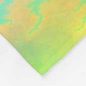 Blauer Himmel und goldgelbe Blitze Fleecedecke (Ecke)