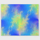 Blauer Himmel und goldgelbe Blitze Geschenkpapier (Flach)