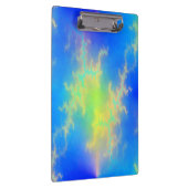 Blauer Himmel und goldgelbe Blitze Klemmbrett (Rechts)