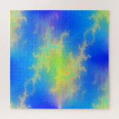 Blauer Himmel und goldgelbe Blitze Puzzle (Horizontal)