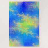 Blauer Himmel und goldgelbe Blitze Puzzle (Vertikal)