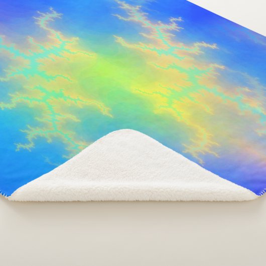 Blauer Himmel und goldgelbe Blitze Sherpadecke (3/4)