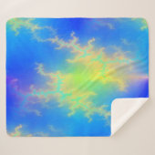 Blauer Himmel und goldgelbe Blitze Sherpadecke (Vorderseite (Horizontal))