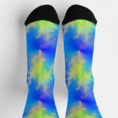 Blauer Himmel und goldgelbe Blitze Socken (Oben)