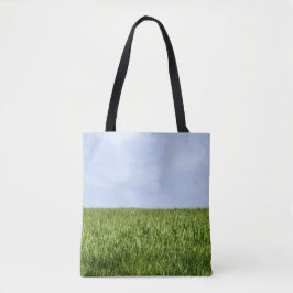 Blauer Himmel und grünes Gras (Tag der Erde ist je Tasche