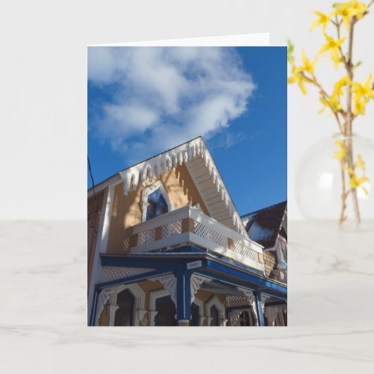 Blauer Himmel und Lebkuchen - Martha's Vineyard Karte (Gelbe Blume)