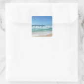 Blauer Himmel und Meer 18 Quadratischer Aufkleber (Tasche)