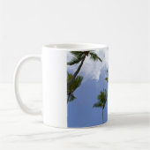Blauer Himmel-und Palmen Kaffeetasse (Links)