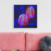 Blauer Himmel und rosafarbene Tulpen Kunst Leinwanddruck (Insitu (Wohnzimmer))
